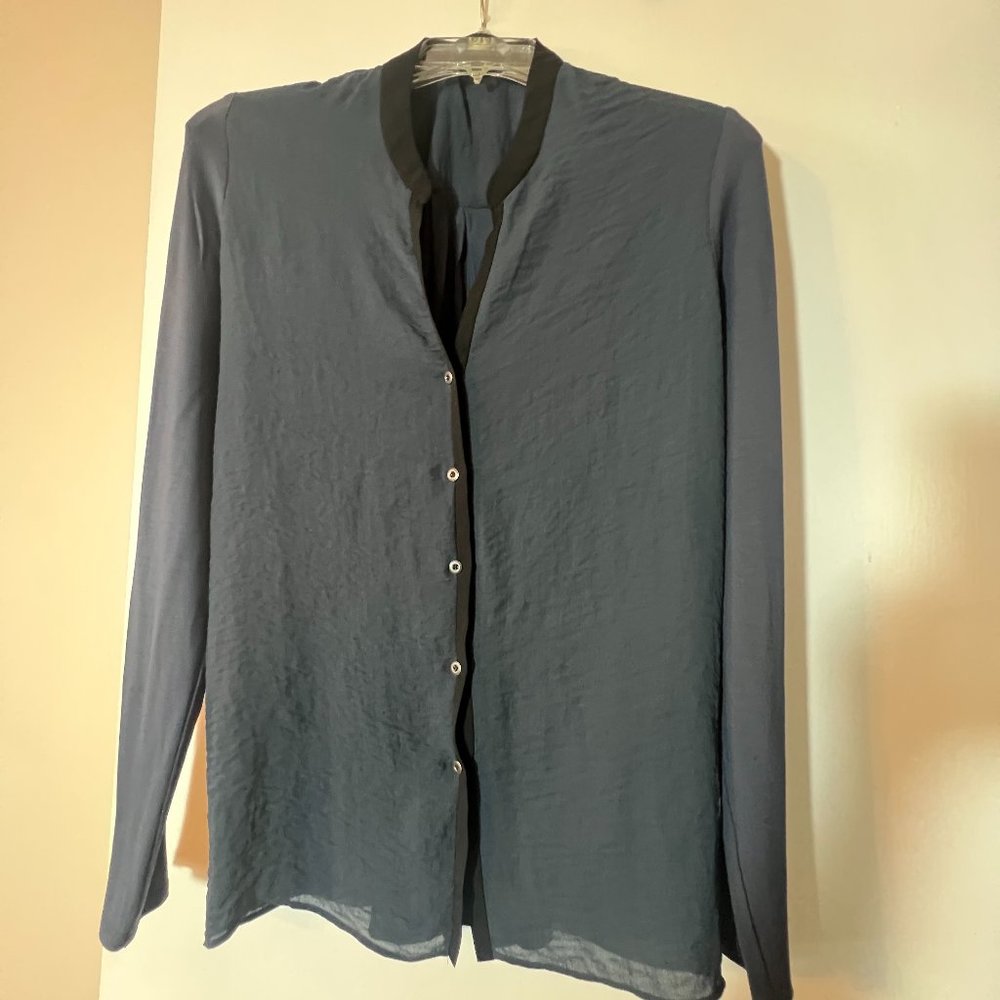 Tahari navy blouse/tunic.  Medium.